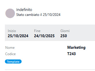 template di progetto WBS produzione